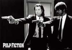 Poster: Pulp Fiction 3D Effect Poster "Guns"  47 x 67 cm
