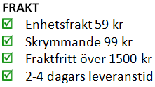 Fraktpriser - Art of Veda