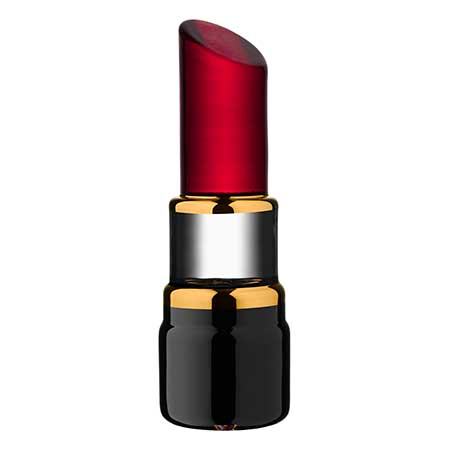 Åsa Jungnelius Kosta Boda Make up Raspberry red lipstick. Model 91217. Height 13 cm / 5.1 in