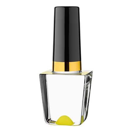 Åsa Jungnelius Kosta Boda Make up Attention yellow nail-polish bottle. Model 91507. Height 19 cm / 7.5 in