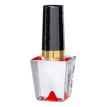 Åsa Jungnelius Kosta Boda Make up Red nail-polish bottle. Model 90860. Height 19 cm / 7.5 in