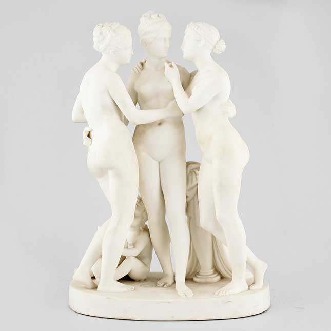 Parian figurine “The three Graces” from the mid 19th century
