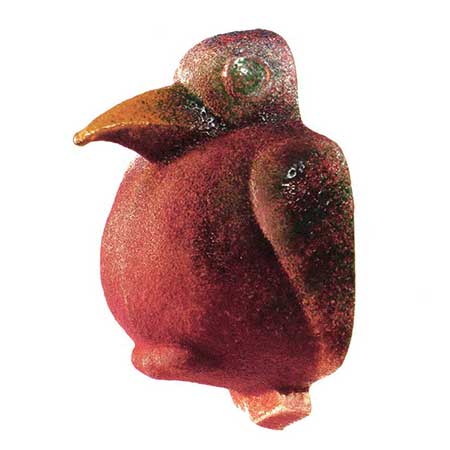 Kjell Engman Kosta Boda Birds of Paradise Red bird (model 90268)