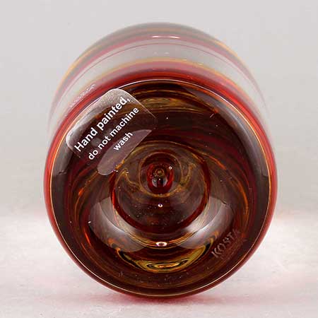 Kjell Engman Kosta Boda Celebrate Lower side of a Celebrate bottle