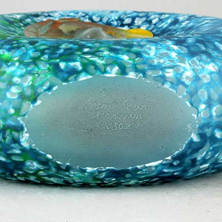 Kjell Engman Kosta Boda Lower side of a Reef object with signature and serial number