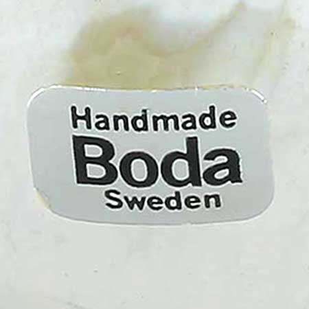 Monica Backström Kosta Boda egg label