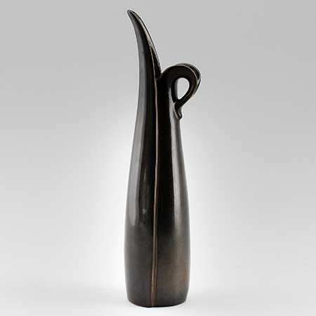 Stig Lindberg Endiv Black vase, height 25 cm