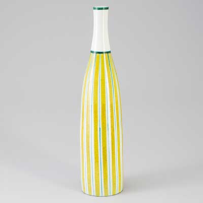 Stig Lindberg Faience Vase with bottle shape (model 187), height 40 cm
