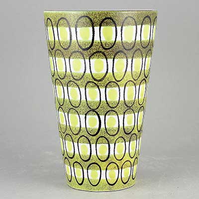 Stig Lindberg Faience Vase with cone shape (model 127), height 15 cm