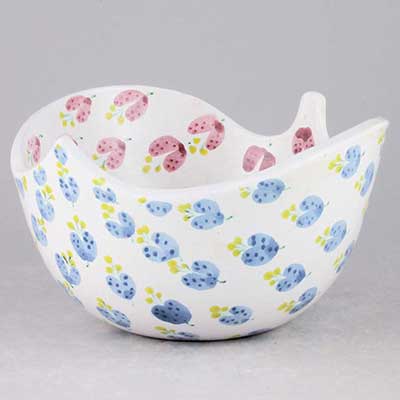 Stig Lindberg Faience Leaf-shaped bowl (model 16), height 9 cm