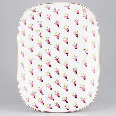 Stig Lindberg Faience Rectangular dish (model 76), length 25 cm