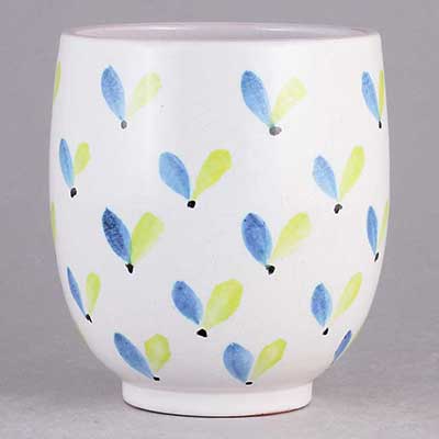 Stig Lindberg Faience Vase with swelling body (model 13), height 9 cm