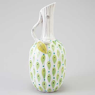 Stig Lindberg Faience Vase with handle (model 90), height 26 cm