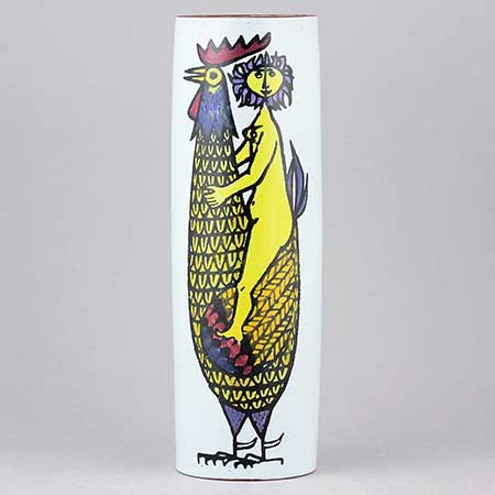 Stig Lindberg Karneval man rider tupp vas 20 cm