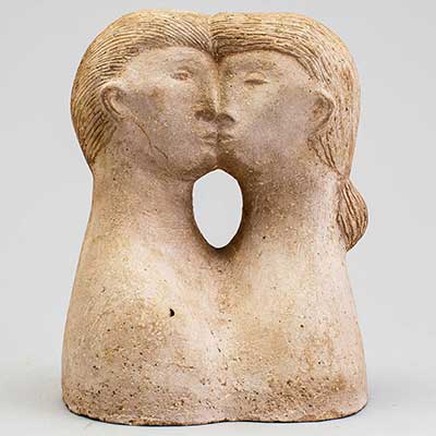 “De tu” (The Two). 1940s chamotted stoneware version