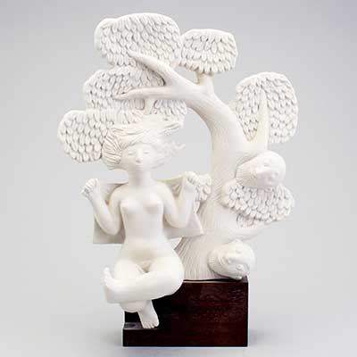 “Susanna i badet” (Susanna in the bath). 1977. Height 41 cm / 16.1 in