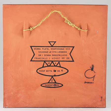 Stig Lindberg Back side of a Karneval-like wall plaque
