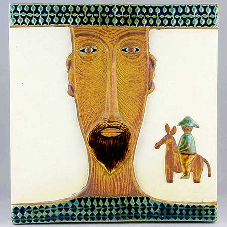 Stig Lindberg väggplatta Don Quijote, 1960-tal