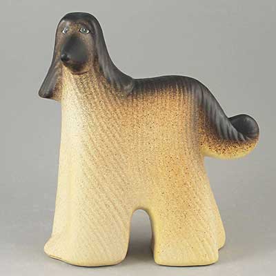 Lisa Larson hund Keramikstudion Afghan