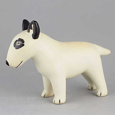 Lisa Larson hund Keramikstudion Bullterrier
