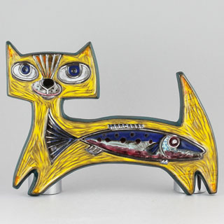 Dorothy Clough Cat wall plaque