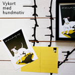 Vykort med hundmotiv