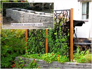 Montering i mur.