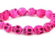 Pink skull bracelet