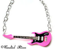 Rosa Gitarr Halsband