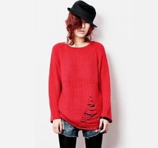 Haley sweater red