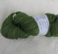 Hand dyed Merinosilk green