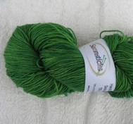 Hand dyed sock yarn green