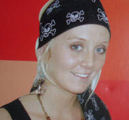 Skull scarfs in white for head or waist