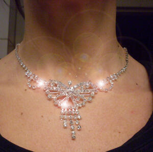 Rhinestone set Necklace,ring,braclet and earings.