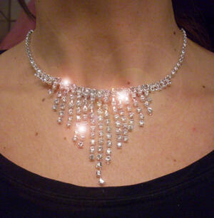 Rhinestone set Necklace,ring,braclet and earings.