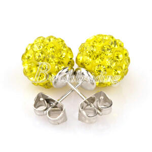 Shamballa disco balls earrings.