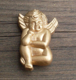 Ängel magnet guld