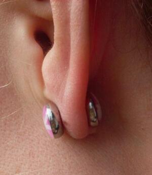 Playboy earplugs Fake piercing Pink