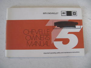 1975 Chevrolet Chevelle Owners Manual