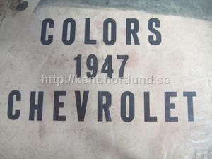 1947 Chevrolet Lackprover Du pont Fuktskadad