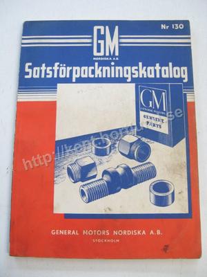1937-50 GM Satsförpackningskatalog Svensk