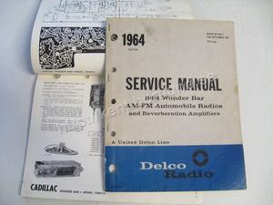 1964 Delco Radio Service manual 1964 Wonder bar