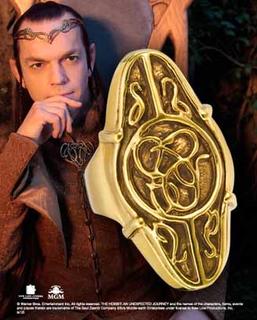 The Hobbit: Elrond Ring Gold Council size 12