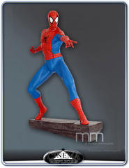 Spiderman comic figure with stone base