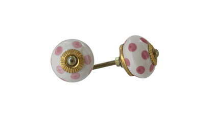 Doorknobs 4-pack - Whisper White / Sea Pink