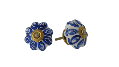 Doorknobs 4-pack - Nautical Blue / Whisper White