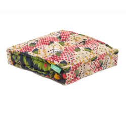 Floor Cushion - Forrest Green / Faded Rose