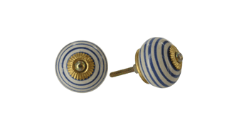 Doorknobs 4-pack - Antique White / Victoria Blue