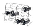 12 bottle wine rack chrome steel