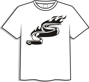 T-shirt med tryck, vit